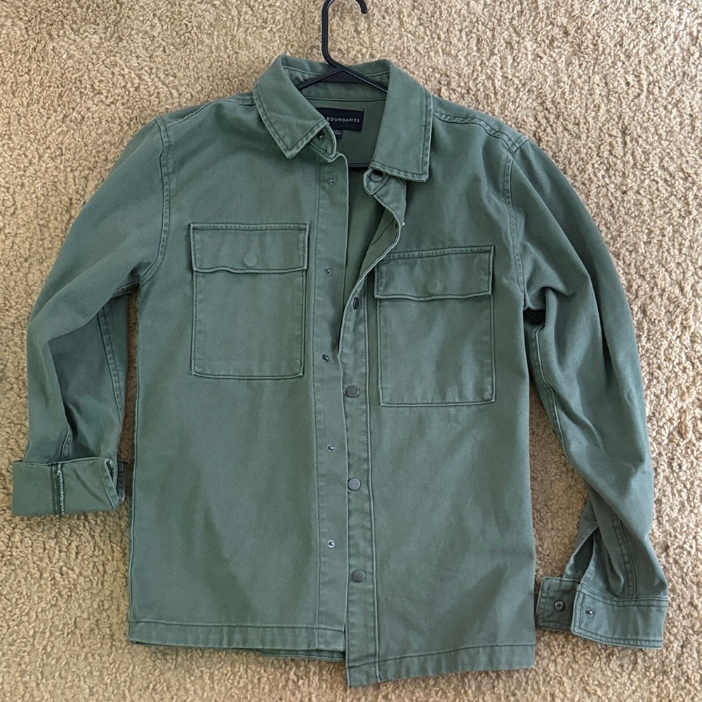 No Boundaries Sage Green Lightweight Jacket